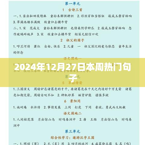 2024年年终热门句子盘点