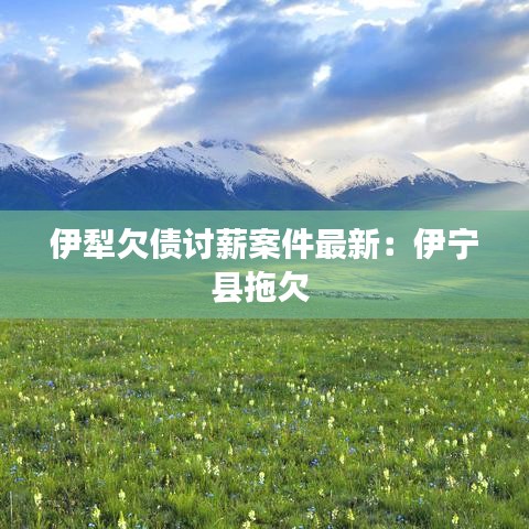 伊犁欠债讨薪案件最新：伊宁县拖欠 