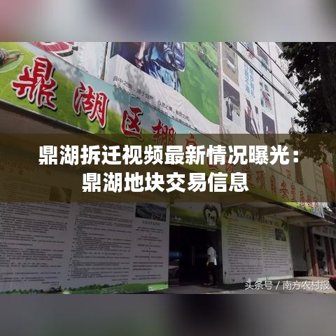 鼎湖拆迁视频最新情况曝光：鼎湖地块交易信息 