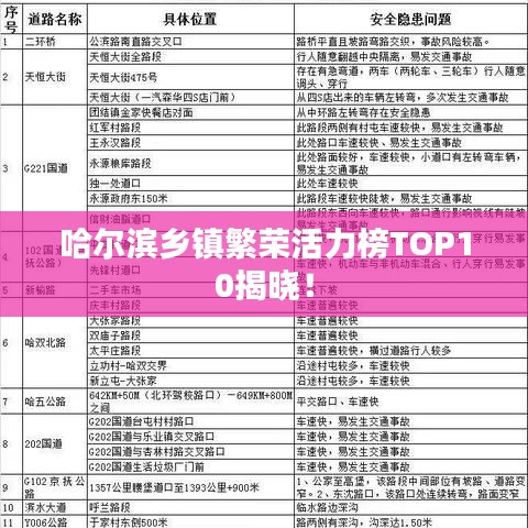 哈尔滨乡镇繁荣活力榜TOP10揭晓！