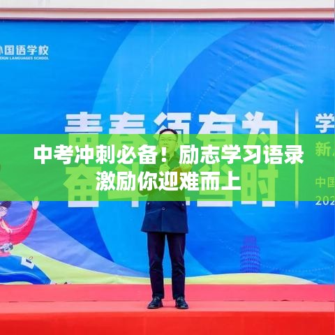 中考冲刺必备！励志学习语录激励你迎难而上