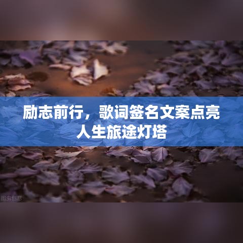 励志前行，歌词签名文案点亮人生旅途灯塔