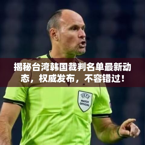 揭秘台湾韩国裁判名单最新动态,权威发布,不容错过!