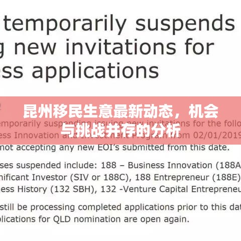 昆州移民生意最新动态,机会与挑战并存的分析