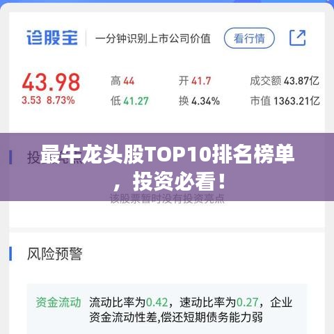 最牛龙头股TOP10排名榜单,投资必看!