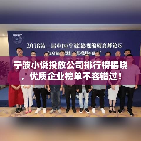 宁波小说投放公司排行榜揭晓,优质企业榜单不容错过!