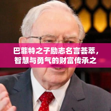 巴菲特之子励志名言荟萃，智慧与勇气的财富传承之道